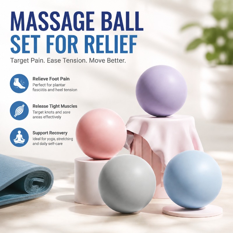 Yoga Fitness Trainer - Silicone Fitness Fascia Ball Solid Massage