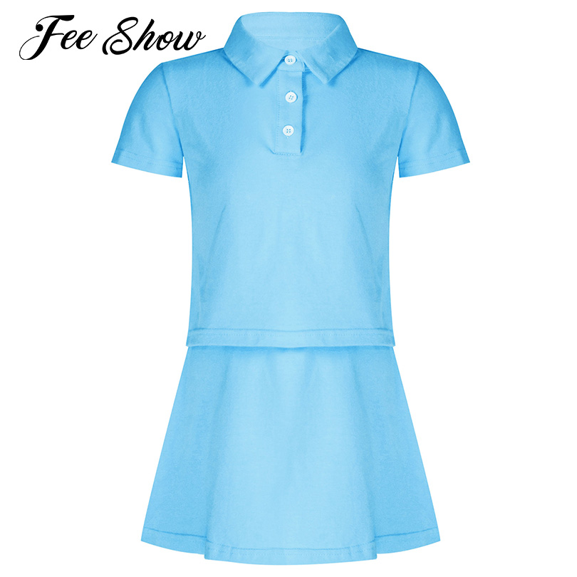 Yoga Fitness Girl - 2Pcs Kids Sport Suit Short Sleeves