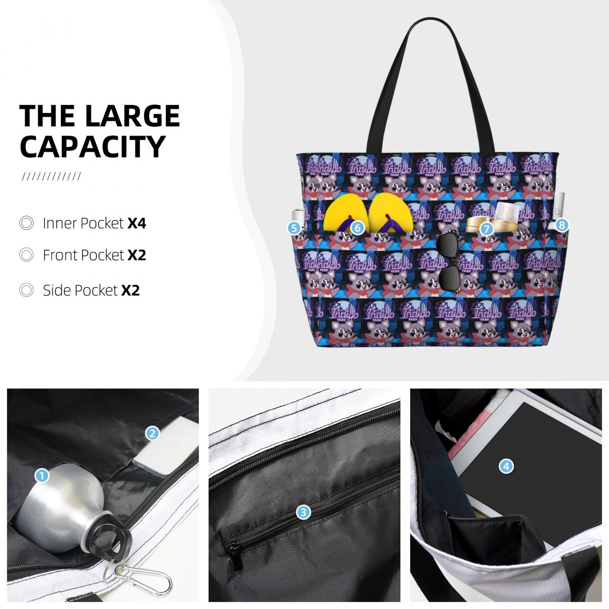 Rambley Indigo Park Beach Tote - Yoga Fitness Park recension och pris