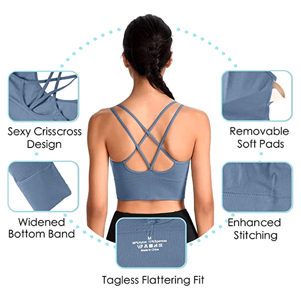 1PC Cotton Sports Bras Women P - Yoga Fitness Girl recension och pris