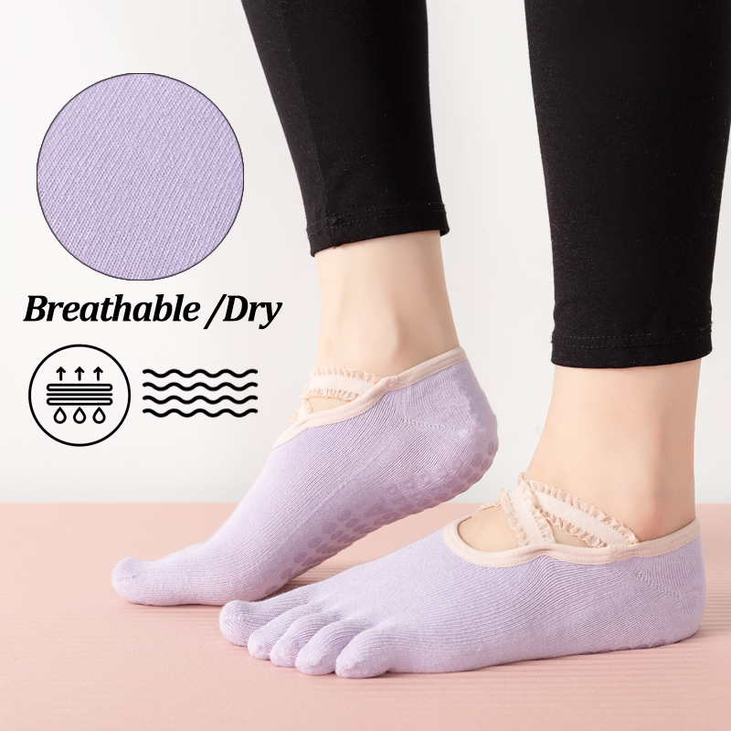 Ladies Non-Slip Pilates Socks  - Yoga Fitness Studio recension och pris