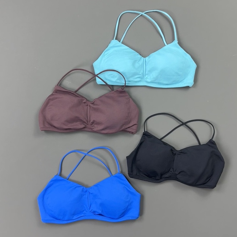 HISTELLO Front Ruched Cross Ba - Yoga Fitness Tapis recension och pris
