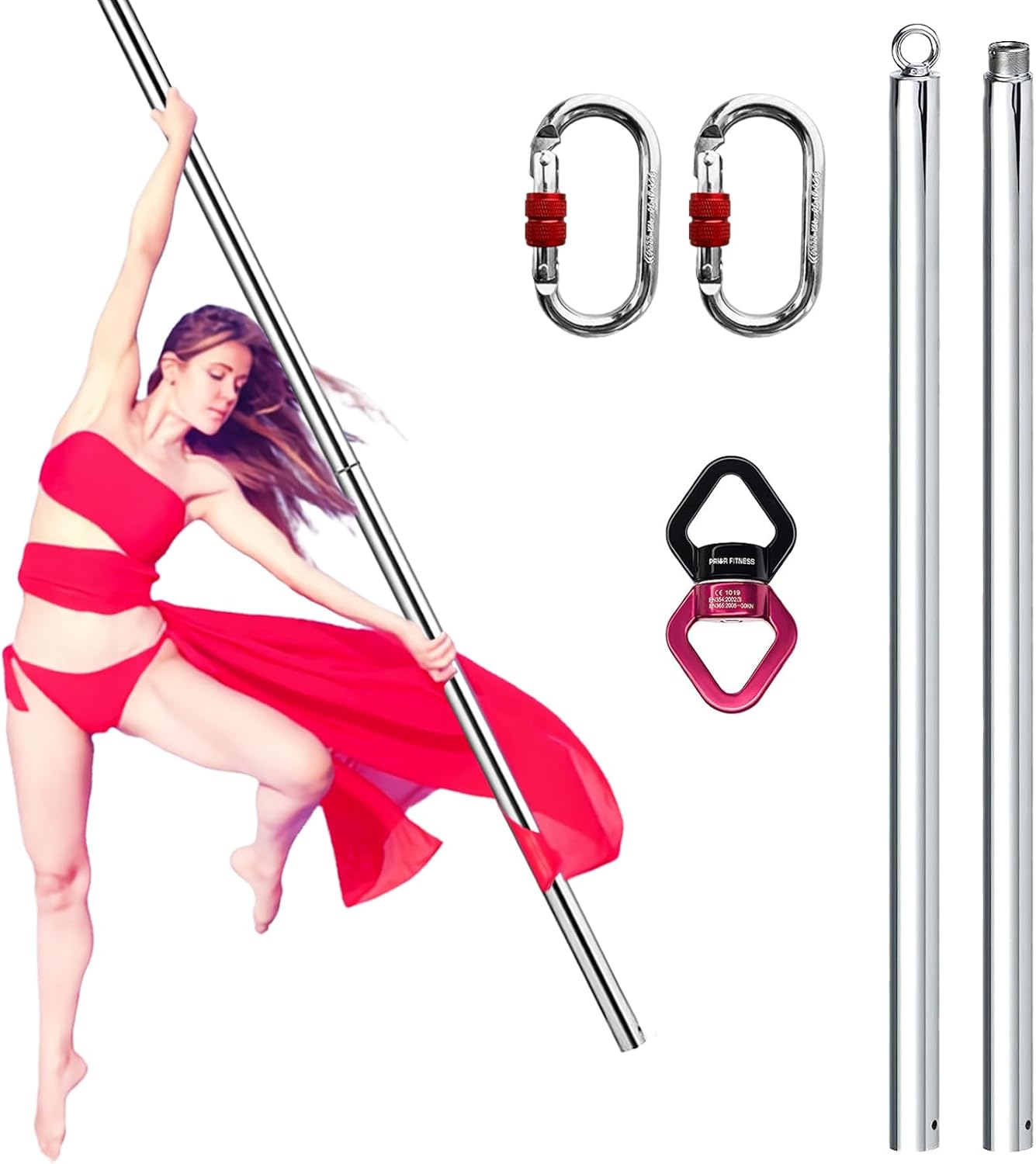 Aerial Flying Dance Pole 2M 36 - Yoga Fitness Spinning recension och pris