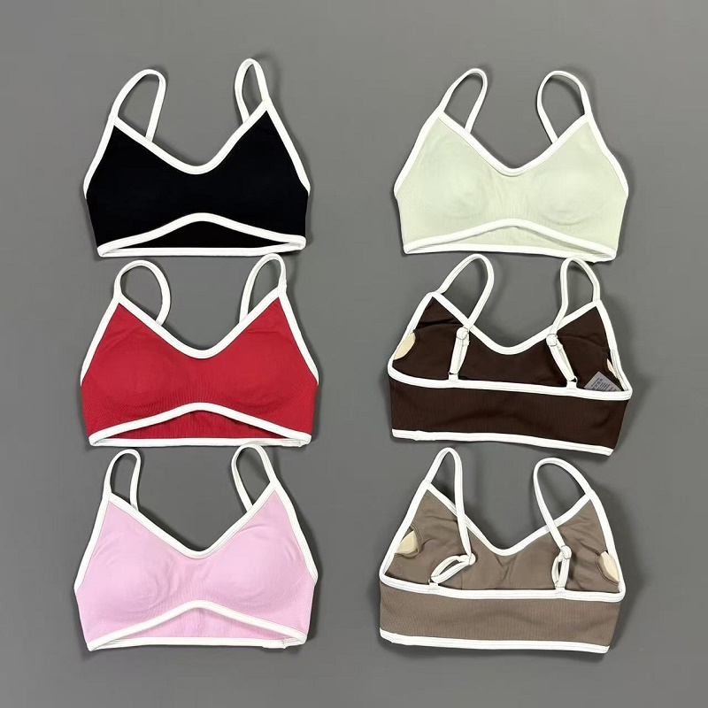 Women Contrastline Yoga Bra V  - Yoga Fitness Tapis recension och pris