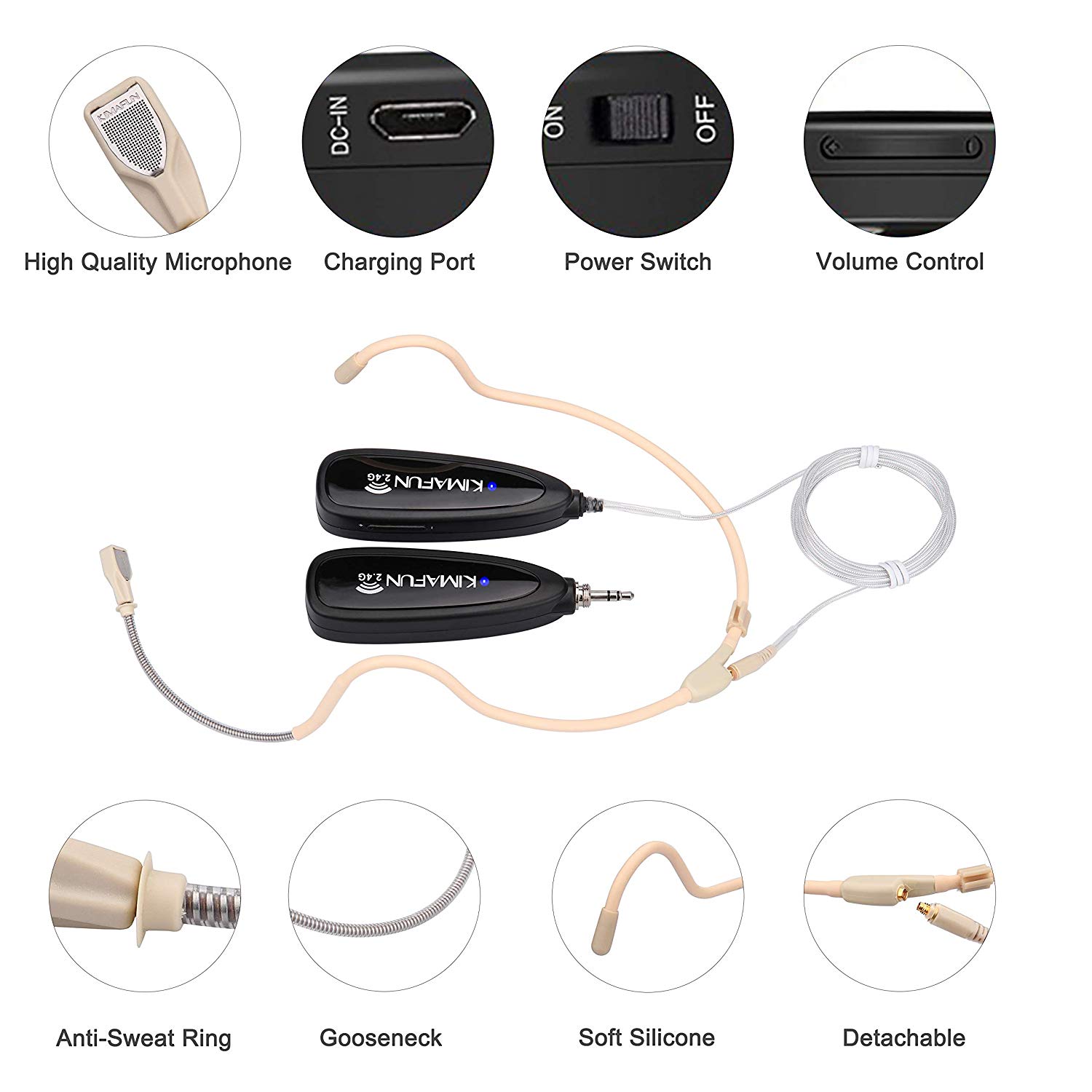 KIMAFUN Wireless Waterproof He - Yoga Fitness Spinning recension och pris