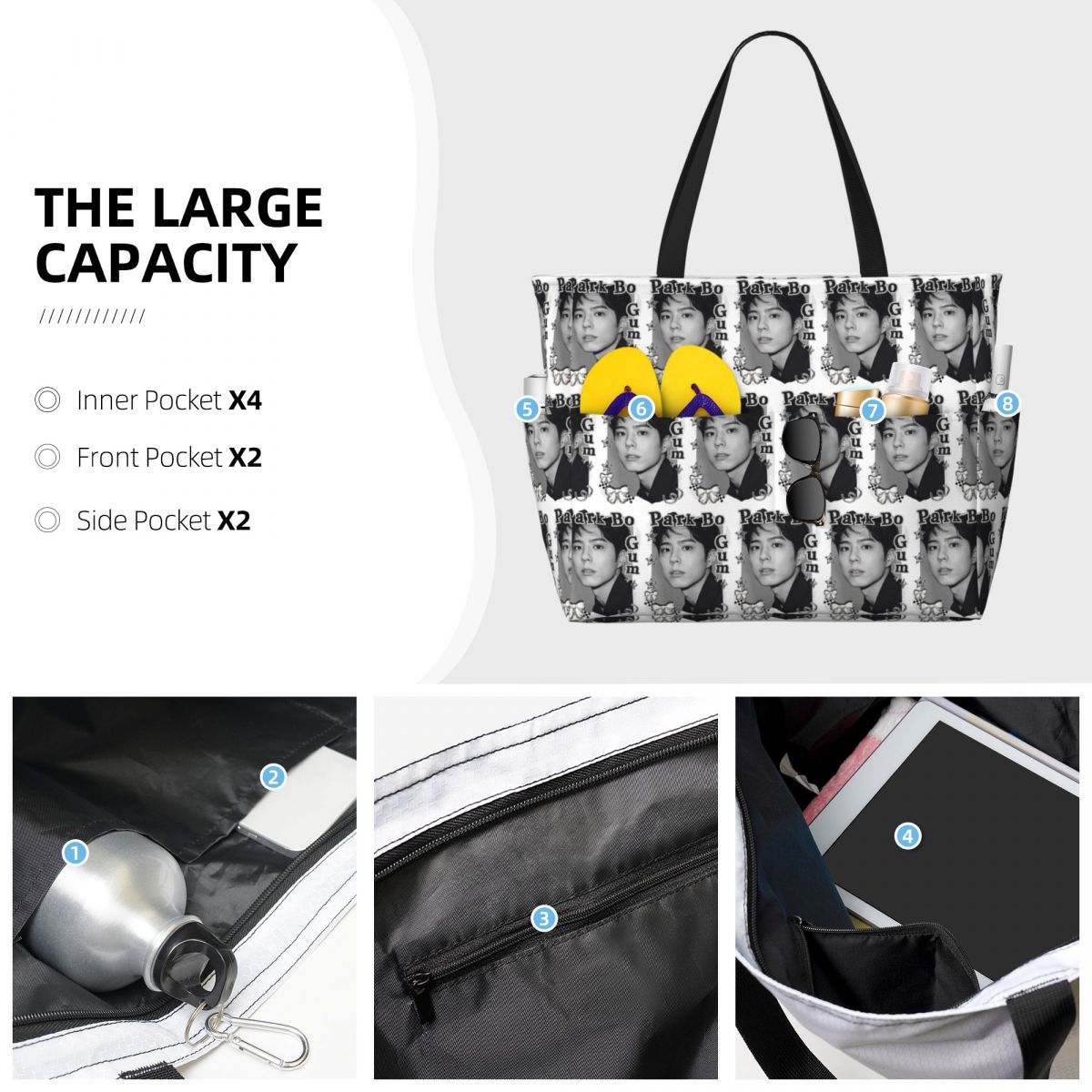 Park Bo Gum Kpop Beach Tote Ba - Yoga Fitness Park recension och pris